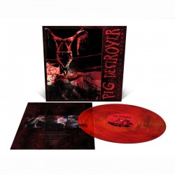 PIG DESTROYER - 38 Counts Of Battery LP, Red & Black Marbled Vinyl
