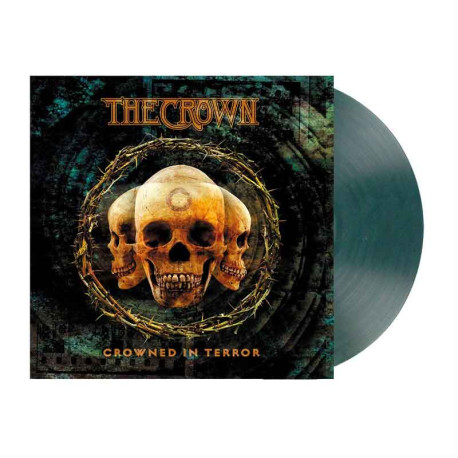 THE CROWN - Crowned In Terror LP, Vinilo Clear Teal Marbled, Ed. Ltd. Numerada