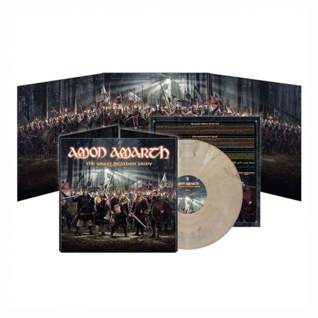 AMON AMARTH - The Great Heathen Army LP, Fur Off White Marbled Vinyl, Ltd. Ed.