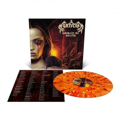 MORTICIAN - Domain Of Death LP, Orange Krush & Splatter Vinyl, Ltd. Ed.