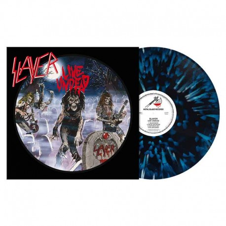 SLAYER - Live Undead LP, Blue/White & Black Splatter Vinyl