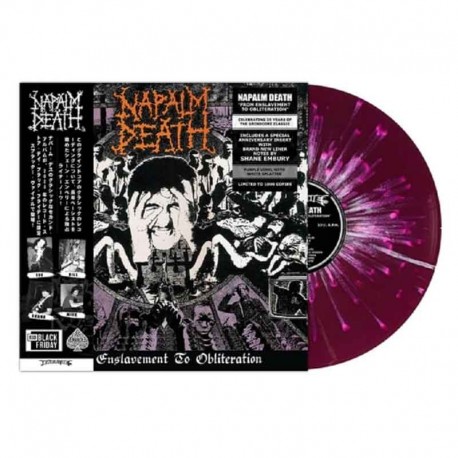 NAPALM DEATH - From Enslavement To Obliteration LP, Purple/White Splatter Vinyl , Ltd. Ed.