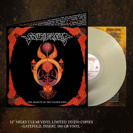 SACRIVERSUM - The Shadow Of The Golden Fire LP, Vinilo Milky Clear, Ed. Ltd.