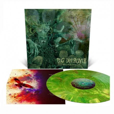 PIG DESTROYER - Mass & Volume LP, Custom Marbled Vinyl, Ltd. Ed.