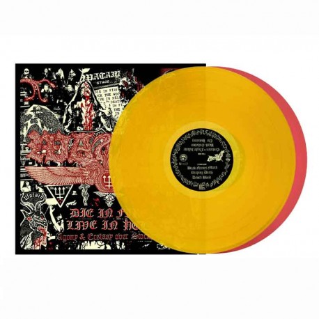 WATAIN - Die In Fire Live In Hell (Agony & Ecstasy Over Stockholm) 2LP, Vinilo Amarillo y Rojo, Ed. Ltd.