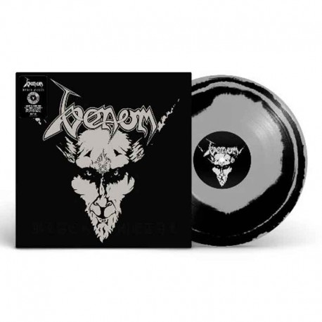 VENOM - Black Metal LP, Silver & Black Swirl Vinyl, Ltd. Ed. (40th Anniversary Edition)