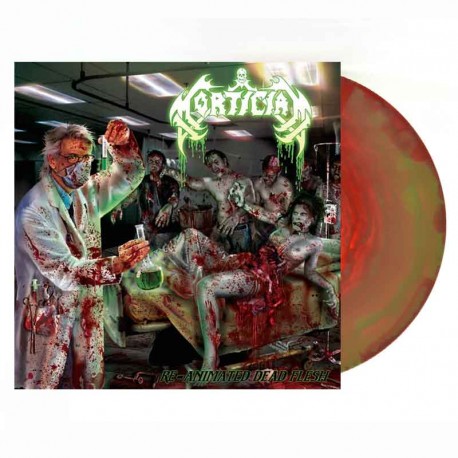 MORTICIAN - Re-Animated Dead Flesh LP, Red/Green Swirl Vinyl, Ltd. Ed.