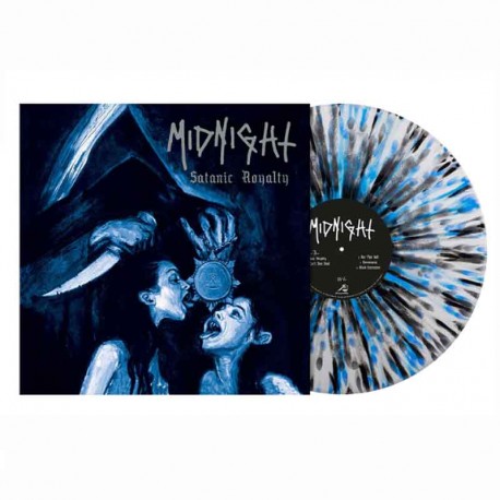 MIDNIGHT - Satanic Royalty LP, Silver Blue Black Splatter Vinyl, Ltd. Ed. (15th Anniversary Edition)
