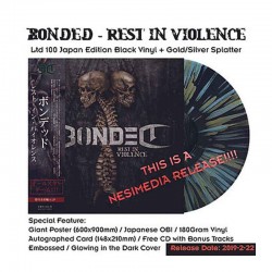 BONDED - Rest In Violence LP Black Vinyl & Gold/Silver Splatter. Ltd. Ed.