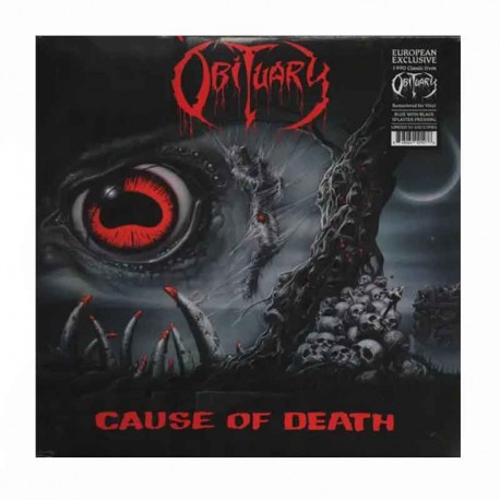 OBITUARY - Cause Of Death LP, Blue With Black Splatter Vinyl, Ltd. Ed.