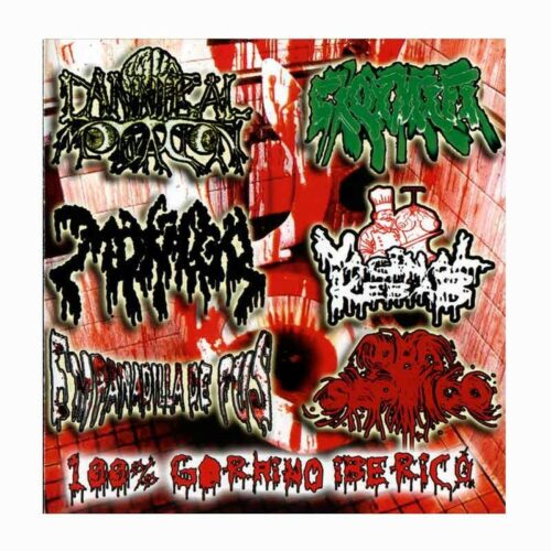 Moñigo/Pro Septico/Vaginal Kebab/Cannibal Motivation/CxQxMxFx*/Empanadilla De Pus ‎– 100% Gorrino Iberico CD Split